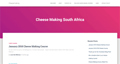 Desktop Screenshot of cheesemaking.co.za