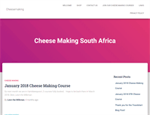 Tablet Screenshot of cheesemaking.co.za